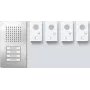 Siedle SET CLAB 850-4 E/W audio-sarja Classic ruostumaton teräs/valkoinen (210010048-00)