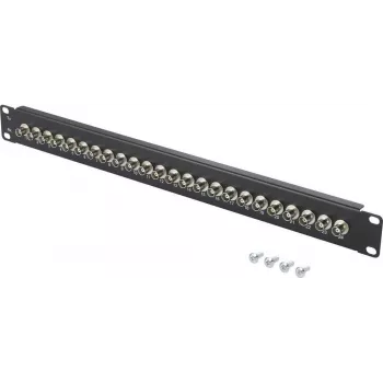 Renkforce RF-4541184 19 tuuman 1U rack-asennettava BNC-patch-paneeli, 16 porttia, musta