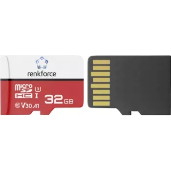 Renkforce RFEmSD32 microSDHC-kortti 32 GB A1, V30, UHS-I, SD-sovittimella RF-7488100