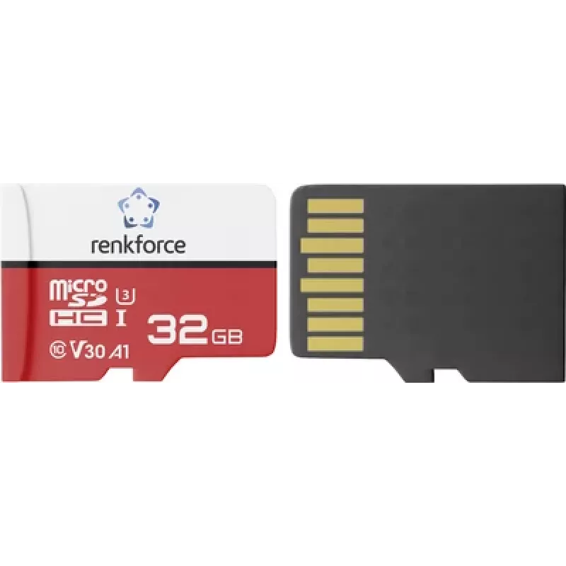Renkforce RFEmSD32 microSDHC-kortti 32 GB A1, V30, UHS-I, SD-sovittimella RF-7488100