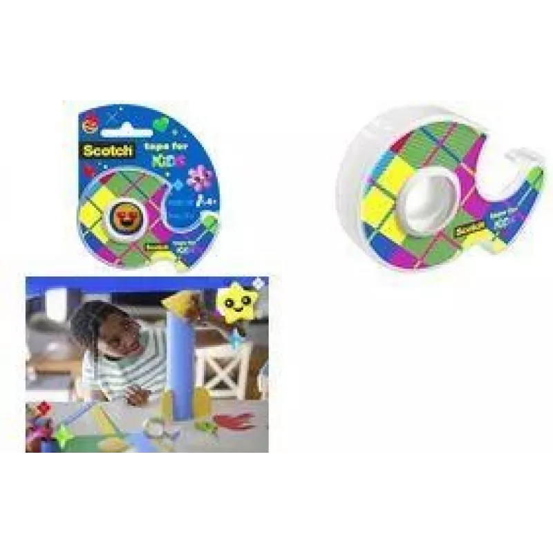 3M Scotch Kids Tape, 19 mm x 15 m, näkymätön mattoteippi, käsikelain, 1 rulla 7100410261