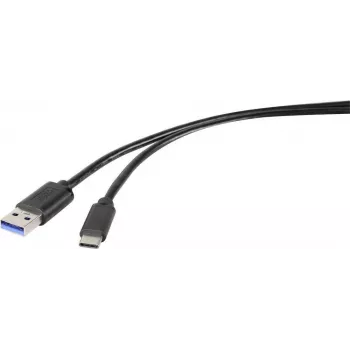 Renkforce RF-4535908 USB 3.2 Gen 1 -kaapeli, USB-A - USB-C, 3 m, musta
