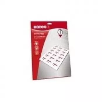 Kores yleistarrat 52,5 x 29,7 mm valkoinen 25 arkkia reunaton (1000 tarraa) L5229.25