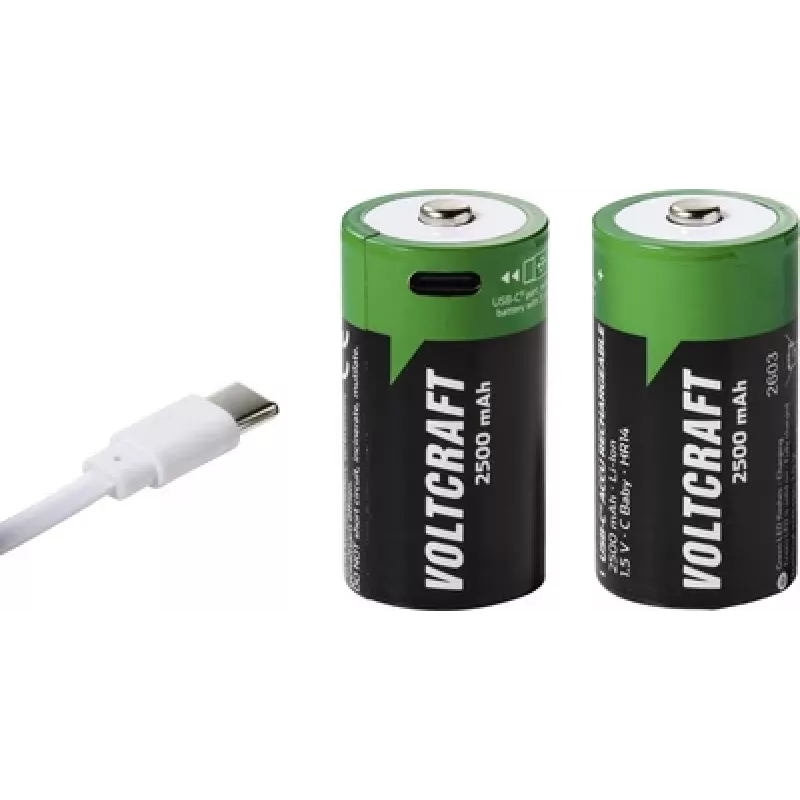 VOLTCRAFT Baby (C) Li-Ion -akku 2500 mAh 1,5 V 2 kpl:n pakkaus (VC-17275575)