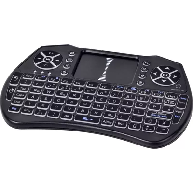 Renkforce RF-MWK-103 langaton näppäimistö integroidulla kosketuslevyllä, saksalainen QWERTZ, musta RF-7481488