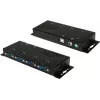 EXSYS EX-1334HMV-2 4-porttinen USB 2.0 - RS-232 sarja-adapteri metallikotelolla