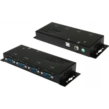 EXSYS EX-1334HMV-2 4-porttinen USB 2.0 - RS-232 sarja-adapteri metallikotelolla