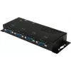 EXSYS EX-1334HMV-2 4-porttinen USB 2.0 - RS-232 sarja-adapteri metallikotelolla