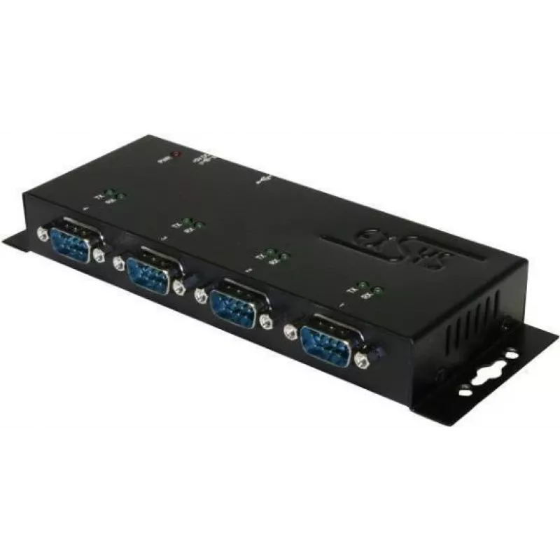EXSYS EX-1334HMV-2 4-porttinen USB 2.0 - RS-232 sarja-adapteri metallikotelolla