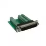 EXSYS EX-49025 D-SUB 25-pin uros - 27-pin ruuviliitinlohko adapteri, vihreä/hopea