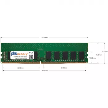 PHS-memory 32GB DDR4 2400MHz ECC UDIMM muisti MSI MS-98H9-Q170 (SP571937)