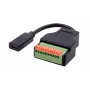 EXSYS EX-49124 USB-C -liitäntä 10-pin ruuviliitinriviliittimeen -adapterikaapeli painonapilla, USB 3.2 Gen 1, 15 cm