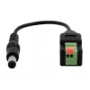 EXSYS EX-49140 DC-virtapistoke 5,5x2,1mm 2-napaiseen liitinriviliittimeen -adapterikaapeli, 15 cm, painonappi