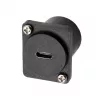 EXSYS EX-49167 D-tyypin USB-C liitäntä pistokkeeseen asennusadapteri, USB 3.2 Gen 2, 10Gbps