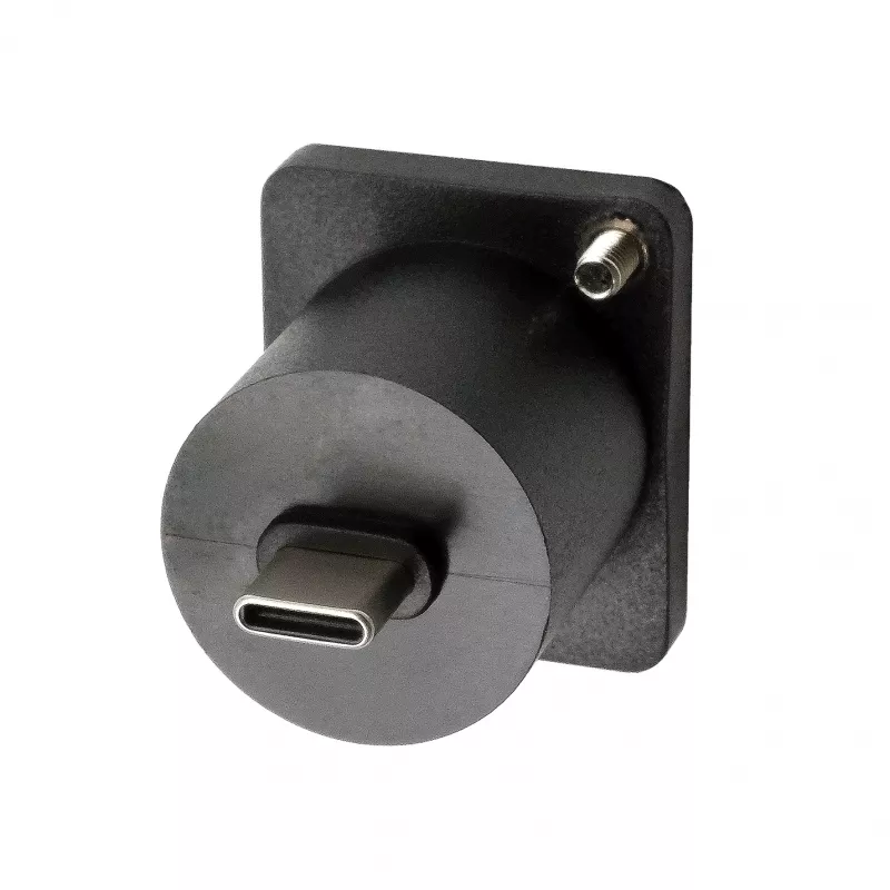 EXSYS EX-49167 D-tyypin USB-C liitäntä pistokkeeseen asennusadapteri, USB 3.2 Gen 2, 10Gbps