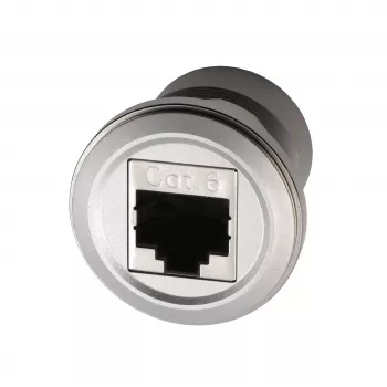 EXSYS EX-49196 metallinen RJ45-paneeliasennussovitin, naaras–naaras