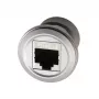 EXSYS EX-49196 metallinen RJ45-paneeliasennussovitin, naaras–naaras