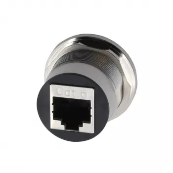 EXSYS EX-49196 metallinen RJ45-paneeliasennussovitin, naaras–naaras