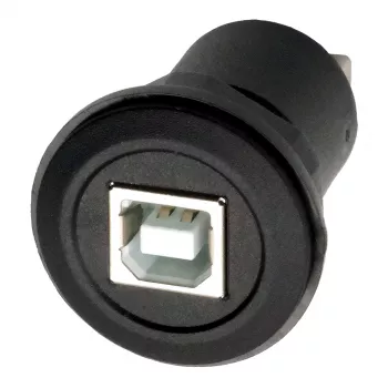 EXSYS EX-49213 paneeliasennettava adapteri USB-B liitäntä USB-A liitäntään, USB 2.0, metallikehys