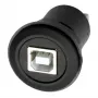 EXSYS EX-49213 paneeliasennettava adapteri USB-B liitäntä USB-A liitäntään, USB 2.0, metallikehys