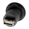 EXSYS EX-49213 paneeliasennettava adapteri USB-B liitäntä USB-A liitäntään, USB 2.0, metallikehys
