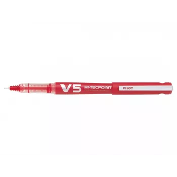PILOT V5 Hi-Tecpoint Begreen mustekynä, punainen muste, 0,3 mm viiva, uudelleentäytettävä, punainen runko 442797