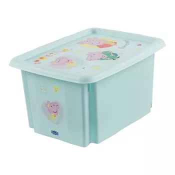 keeeper säilytyslaatikko karolina Peppa Pig, 15 litraa pinottava/sisäkkäin asetettava laatikko kannella, PP, akvamariini, 1 kpl 1223662433600