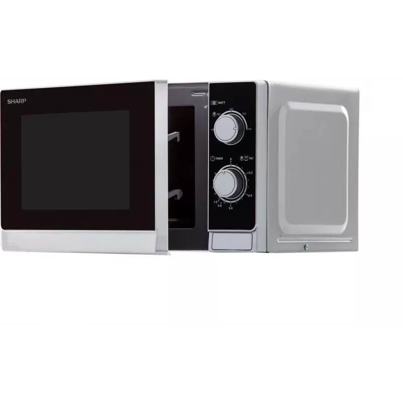 Sharp R200INW Solo-mikroaaltouuni 20L 800W musta/hopea