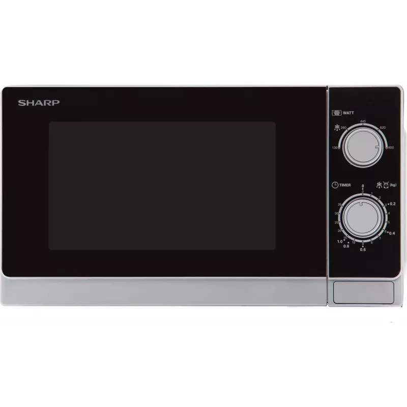 Sharp R200INW Solo-mikroaaltouuni 20L 800W musta/hopea