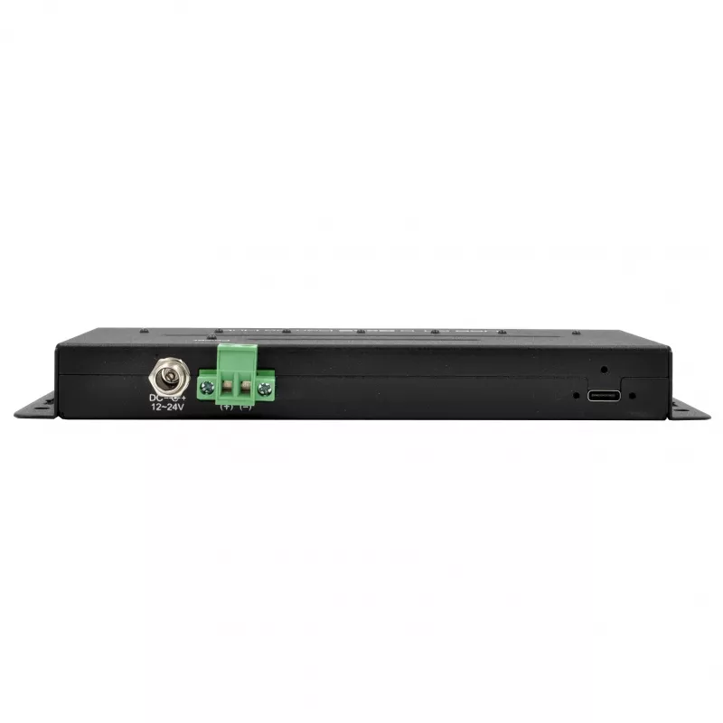 EXSYS EX-1247HMVS 7-porttinen USB 3.2 Gen 2 teollisuuskeskitin DIN-kiskokiinnityksellä