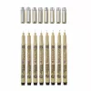 SAKURA Pigma Micron huopakynäsarja, 8-osainen, musta, eri kärkikoot 0,15 mm–sivellin POXSDK8