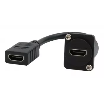 EXSYS EX-49163 D-tyypin HDMI-kaapelisovitin, naaras–naaras, 20 cm