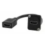 EXSYS EX-49163 D-tyypin HDMI-kaapelisovitin, naaras–naaras, 20 cm