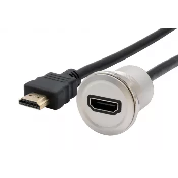 EXSYS EX-49180 metallinen paneeliasennus-HDMI-adapteri, liitäntä urokseen, 30 cm