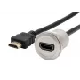 EXSYS EX-49180 metallinen paneeliasennus-HDMI-adapteri, liitäntä urokseen, 30 cm