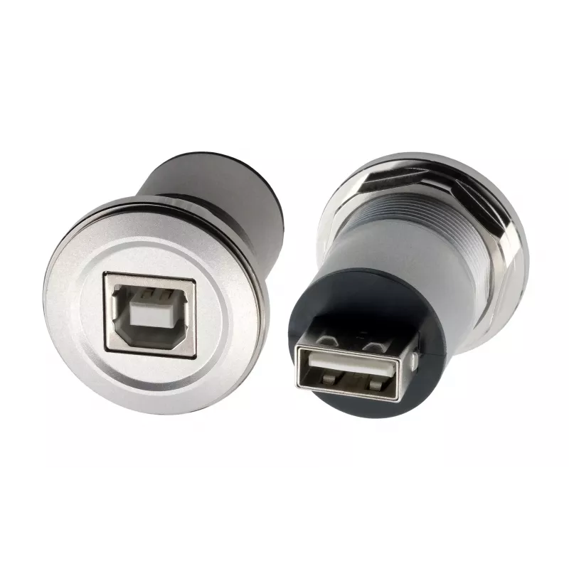 EXSYS EX-49193 metallinen paneeliasennus-USB-2.0-adapteri USB-B liitäntä USB-A liitäntään