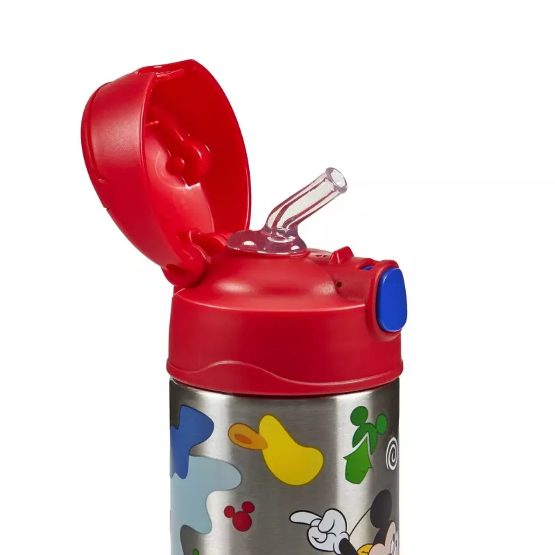THERMOS FUNTAINER termospullo pillillä, Disney Mickey, 0,35 L, ruostumaton teräs, PP-kansi 4113.411.035