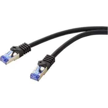 Renkforce RF-6830464 CAT 6a S/FTP verkkokaapeli, RJ45, 5 m, musta