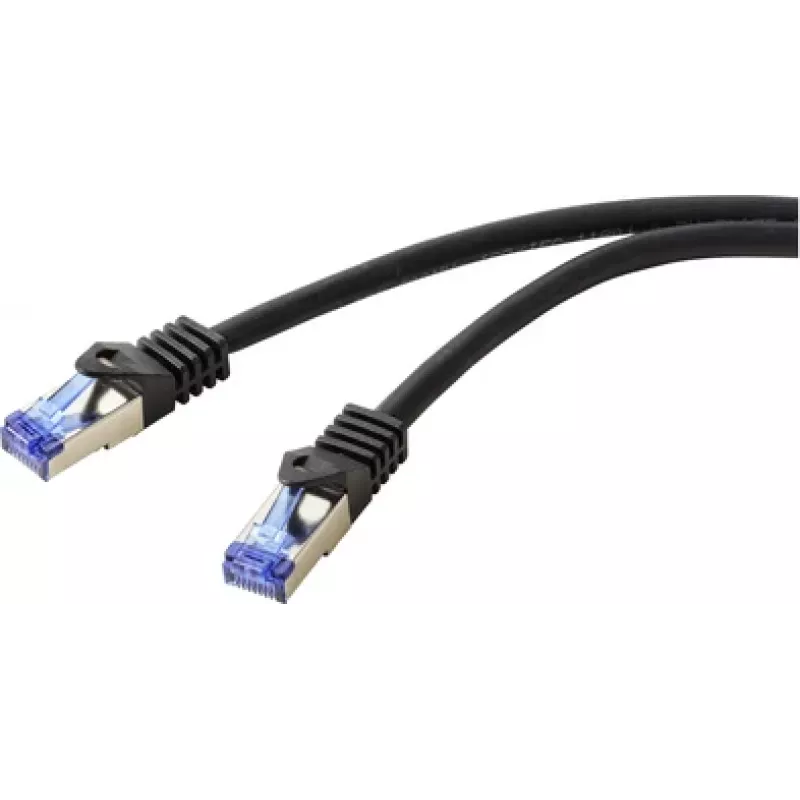 Renkforce RF-6830464 CAT 6a S/FTP verkkokaapeli, RJ45, 5 m, musta