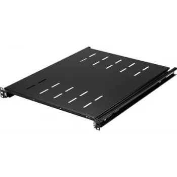 Renkforce RF-7112942 19 inch rack-hylly 1U ulosvedettävä musta