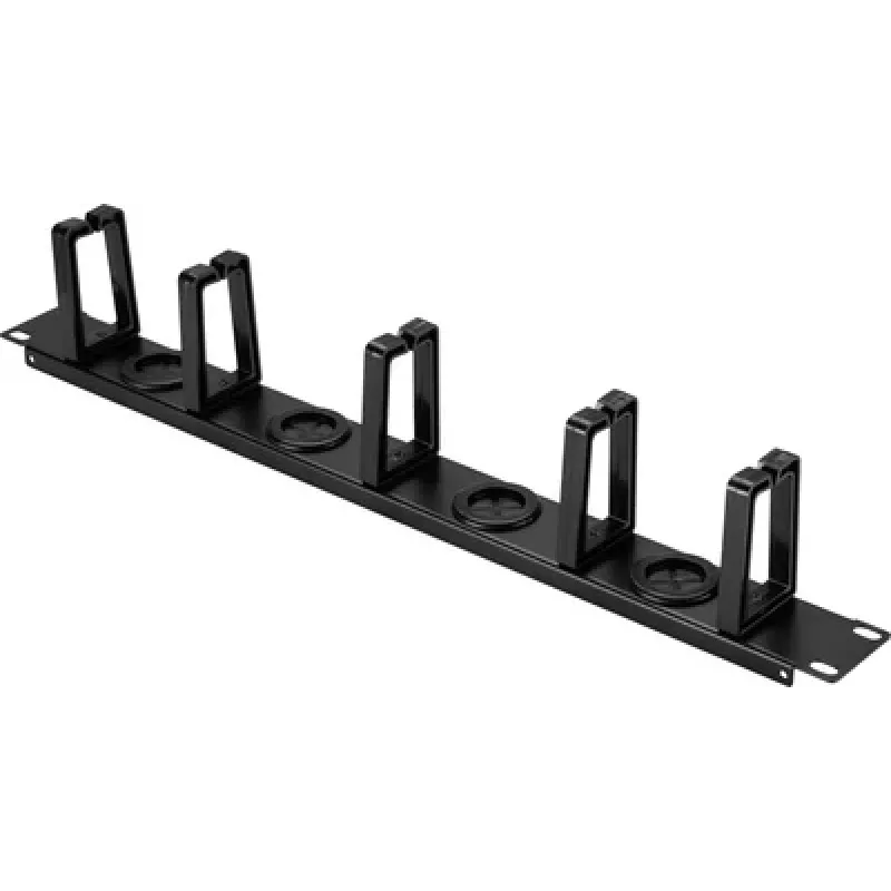 Renkforce RF-7116970 19 inch 1U käännettävä kaapelinhallintapaneeli 360° kaapeliohjaimilla, musta