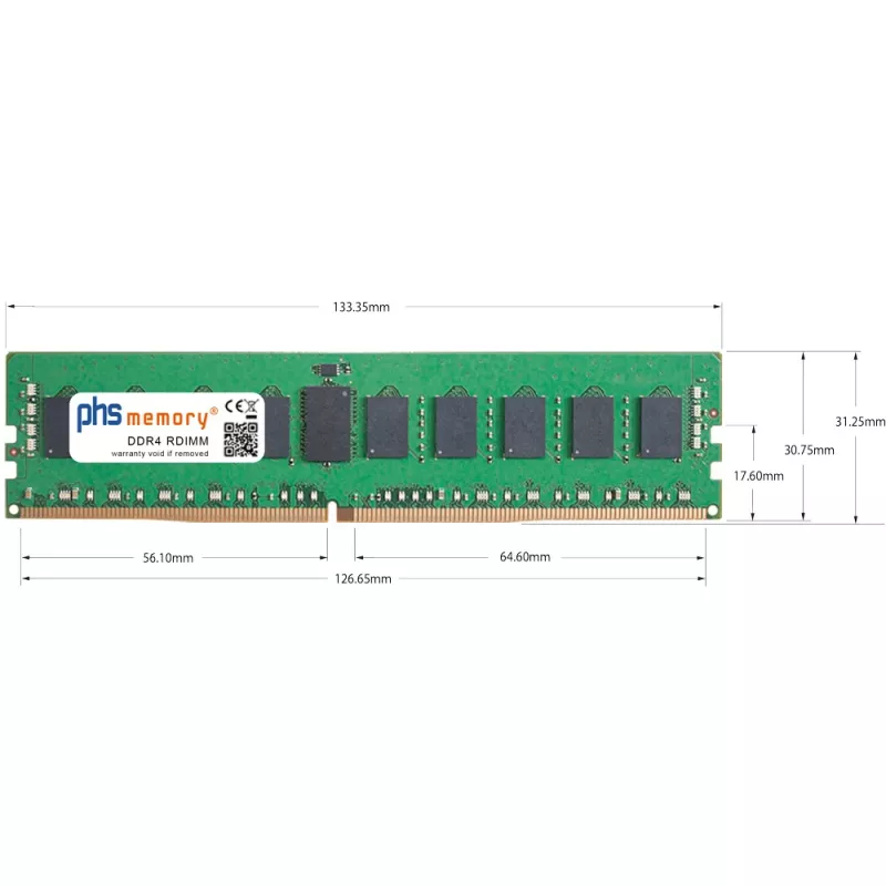 PHS-memory 32GB DDR4 ECC UDIMM 3200MHz PC4-25600E RAM Synology RackStation RS3626xs -kokoonpanoon SP619473