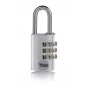 Yale YE3CB/38/131/1/S 38 mm hopeinen yhdistelmäriippulukko