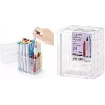 COPIC akryylinen näyttöteline 24 Classic-tussille, kirkas, tyhjä (20075D24)