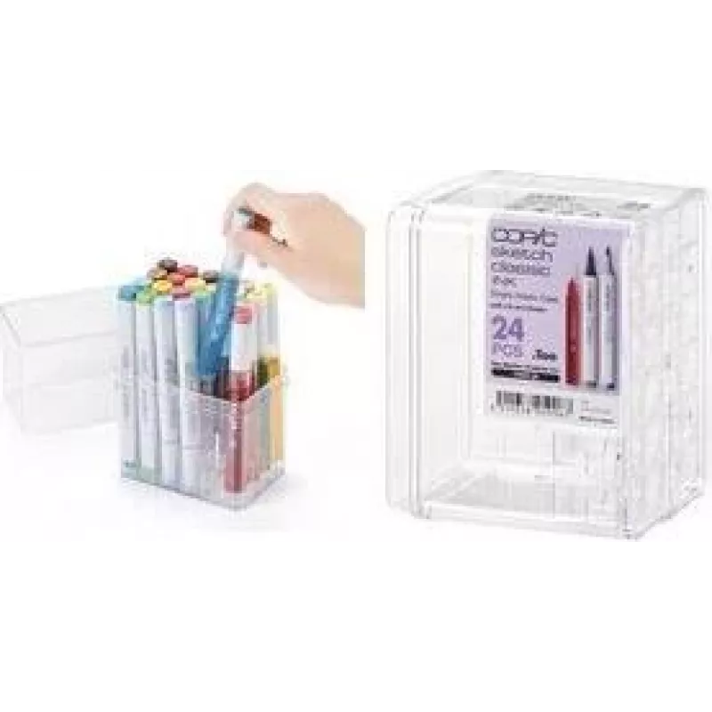 COPIC akryylinen näyttöteline 24 Classic-tussille, kirkas, tyhjä (20075D24)