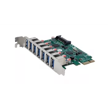 EXSYS USB 3.2 Gen 1 PCIe -kortti 7 liitännällä (VIA-piirisarja) EX-11088-2