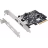 EXSYS EX-12001-2 PCIe x2 Low-Profile USB 3.2 Gen 2x2 -sovitin