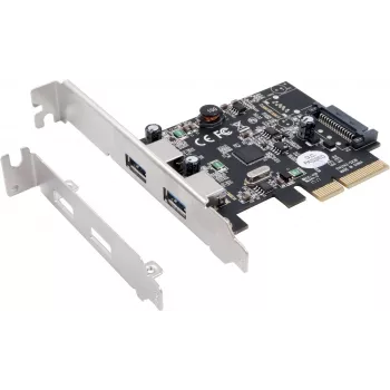 EXSYS EX-12001-2 PCIe x2 Low-Profile USB 3.2 Gen 2x2 -sovitin