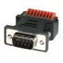EXSYS EX-49110 DB9-pistoke 9-pin ruuviliitinrima -adapteri painonapilla