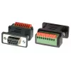 EXSYS EX-49111 9-pin D-Sub -liitin 9-pin ruuviliitinrima -adapteri painonapilla, harmaa